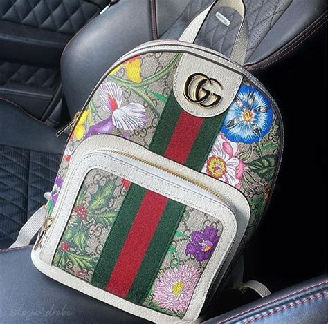 gucci floral backpack replica|brown leather gucci backpack.